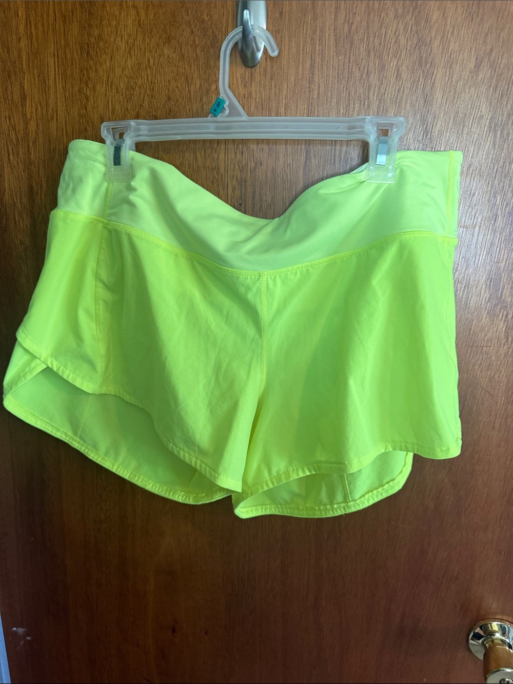 lululemon athletica Neon Yellow Women’s Running Shorts size 12 Tall
